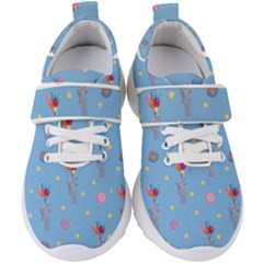 Baby Elephant Flying On Balloons Kids  Velcro Strap Shoes by SychEva