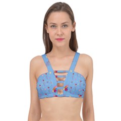 Baby Elephant Flying On Balloons Cage Up Bikini Top by SychEva