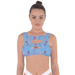 Baby Elephant Flying On Balloons Bandaged Up Bikini Top by SychEva