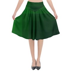 Zappwaits-green Flared Midi Skirt by zappwaits