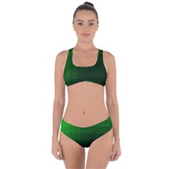 Zappwaits-green Criss Cross Bikini Set by zappwaits