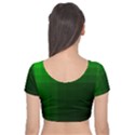 Zappwaits-green Velvet Short Sleeve Crop Top  View2