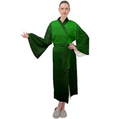 Zappwaits-green Maxi Velour Kimono by zappwaits