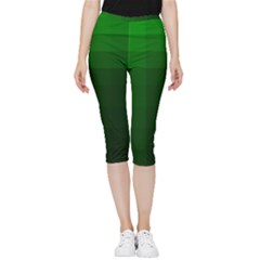 Zappwaits-green Inside Out Lightweight Velour Capri Leggings  by zappwaits