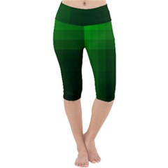 Zappwaits-green Lightweight Velour Cropped Yoga Leggings by zappwaits