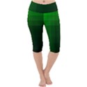 Zappwaits-green Lightweight Velour Cropped Yoga Leggings View1