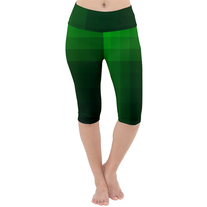 Zappwaits-green Lightweight Velour Cropped Yoga Leggings