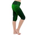 Zappwaits-green Lightweight Velour Cropped Yoga Leggings View3