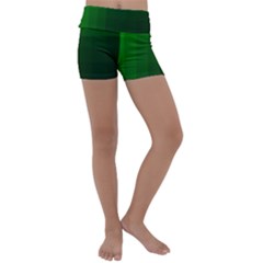 Zappwaits-green Kids  Lightweight Velour Yoga Shorts by zappwaits