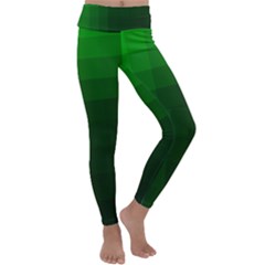 Zappwaits-green Kids  Lightweight Velour Classic Yoga Leggings by zappwaits