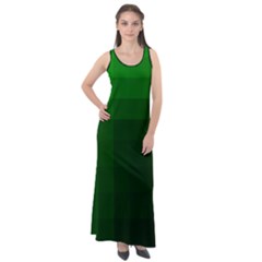 Zappwaits-green Sleeveless Velour Maxi Dress by zappwaits