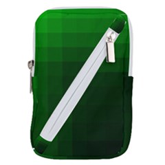 Zappwaits-green Belt Pouch Bag (small) by zappwaits