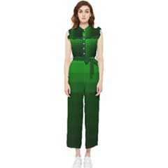 Zappwaits-green Women s Frill Top Jumpsuit by zappwaits