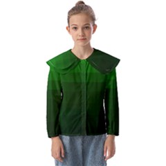 Zappwaits-green Kids  Peter Pan Collar Blouse