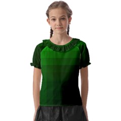 Zappwaits-green Kids  Frill Chiffon Blouse