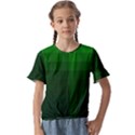 Zappwaits-green Kids  Cuff Sleeve Scrunch Bottom Tee View1