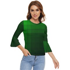 Zappwaits-green Bell Sleeve Top