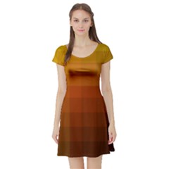 Zappwaits - Color Gradient Short Sleeve Skater Dress by zappwaits