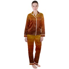 Zappwaits - Color Gradient Satin Long Sleeve Pajamas Set by zappwaits