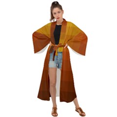 Zappwaits - Color Gradient Maxi Kimono by zappwaits