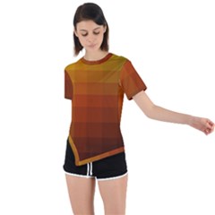 Zappwaits - Color Gradient Asymmetrical Short Sleeve Sports Tee by zappwaits