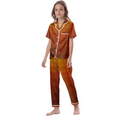 Zappwaits - Color Gradient Kids  Satin Short Sleeve Pajamas Set by zappwaits