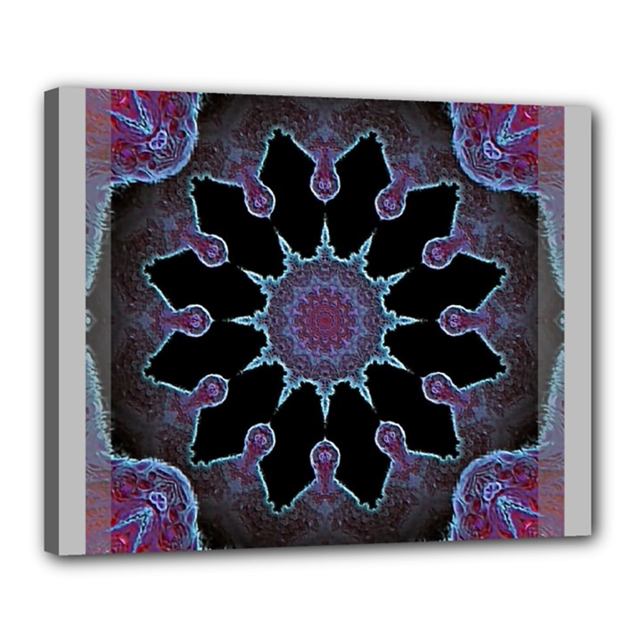 Framed Mandala Canvas 20  x 16  (Stretched)