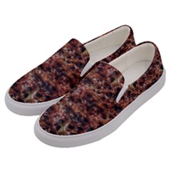 Warm Abstract Surface Print Men s Canvas Slip Ons