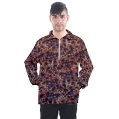 Warm Abstract Surface Print Men s Half Zip Pullover by dflcprintsclothing