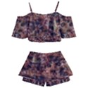 Warm Abstract Surface Print Kids  Off Shoulder Skirt Bikini View2