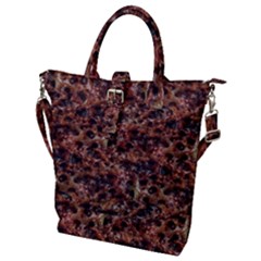 Warm Abstract Surface Print Buckle Top Tote Bag by dflcprintsclothing