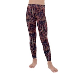 Warm Abstract Surface Print Kids  Lightweight Velour Leggings by dflcprintsclothing