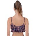 Warm Abstract Surface Print Frill Bikini Top View2