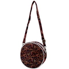 Warm Abstract Surface Print Crossbody Circle Bag by dflcprintsclothing