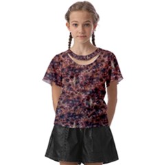 Warm Abstract Surface Print Kids  Front Cut Tee by dflcprintsclothing