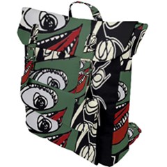 Monster Bird Portrait Illustration Buckle Up Backpack