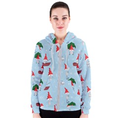 Funny Mushrooms Go About Their Business Women s Zipper Hoodie by SychEva