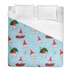 Funny Mushrooms Go About Their Business Duvet Cover (full/ Double Size) by SychEva