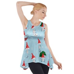 Funny Mushrooms Go About Their Business Side Drop Tank Tunic by SychEva