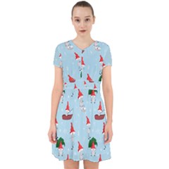 Funny Mushrooms Go About Their Business Adorable In Chiffon Dress by SychEva