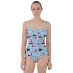 Funny Mushrooms Go About Their Business Sweetheart Tankini Set by SychEva