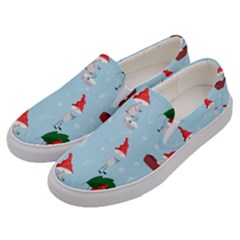 Funny Mushrooms Go About Their Business Men s Canvas Slip Ons by SychEva