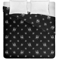 Black And White Funny Monster Print Pattern Duvet Cover Double Side (king Size)