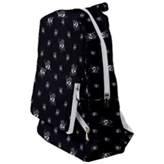 Black And White Funny Monster Print Pattern Travelers  Backpack by dflcprintsclothing