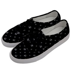 Black And White Funny Monster Print Pattern Men s Classic Low Top Sneakers by dflcprintsclothing