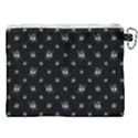 Black And White Funny Monster Print Pattern Canvas Cosmetic Bag (XXL) View2