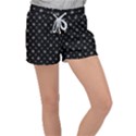 Black And White Funny Monster Print Pattern Velour Lounge Shorts View1