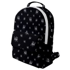 Black And White Funny Monster Print Pattern Flap Pocket Backpack (small) by dflcprintsclothing