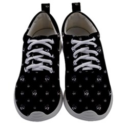 Black And White Funny Monster Print Pattern Mens Athletic Shoes by dflcprintsclothing