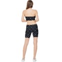 Black And White Funny Monster Print Pattern Stretch Shorts and Tube Top Set View2